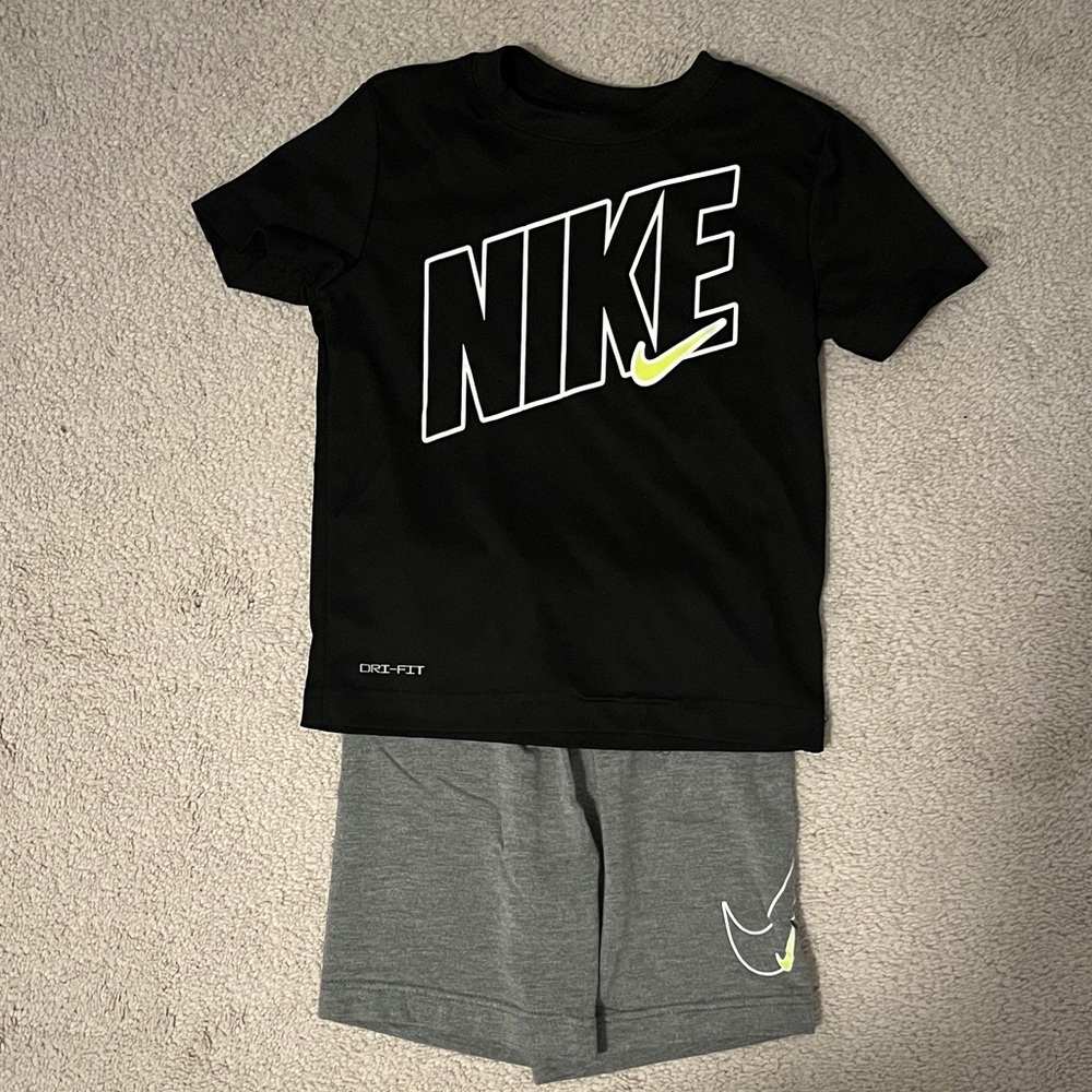 Nike Black Tee and Gray Shorts Set